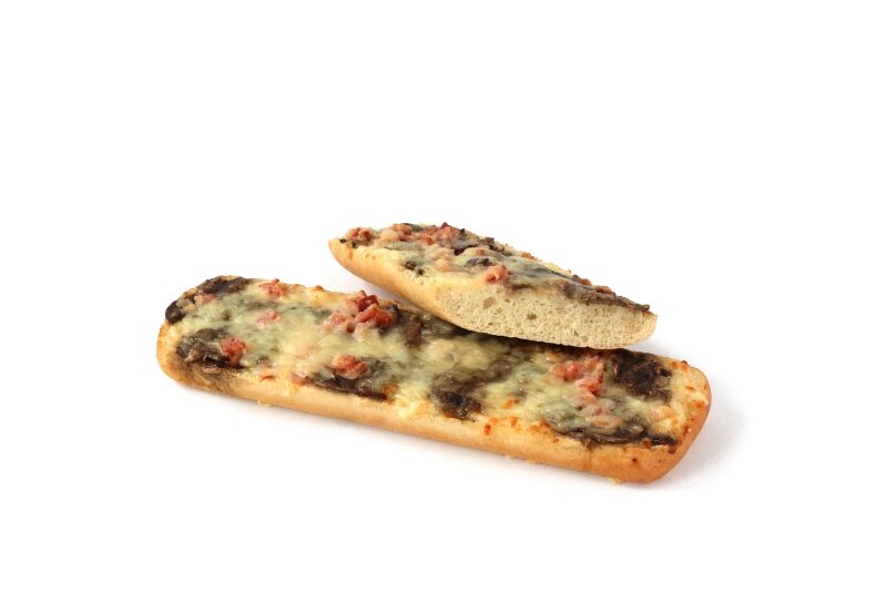 Ciabatta z szynką i pieczarkami 2